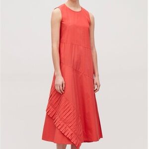 COS A-line Pleated Dress With Drape